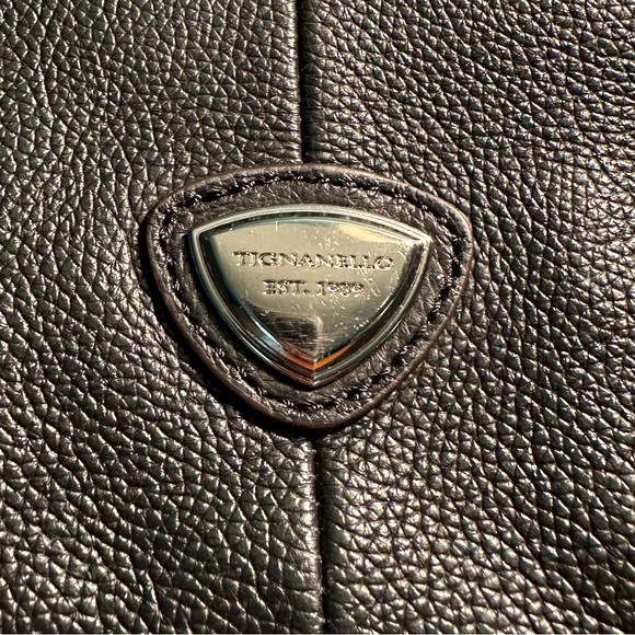 Black Pebbled Leather Tignanello Shoulder Bag - Picture 2 of 14